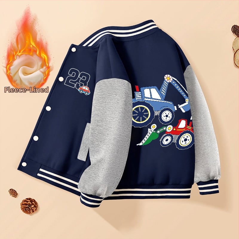 Vaikų berniukų kasdieninė striukė, išorė 60% poliesteris, pamušalas iš medvilnės, be gobtuvo, be apykaklės, storas išorinis audinys, žiemos modelis 2024