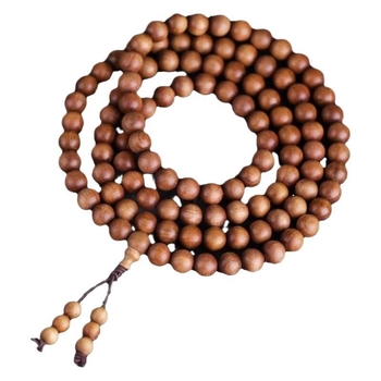 Régi szantálfa gyöngy karkötő, gravírozott, modern minimalist stílus, 2025 tavaszán