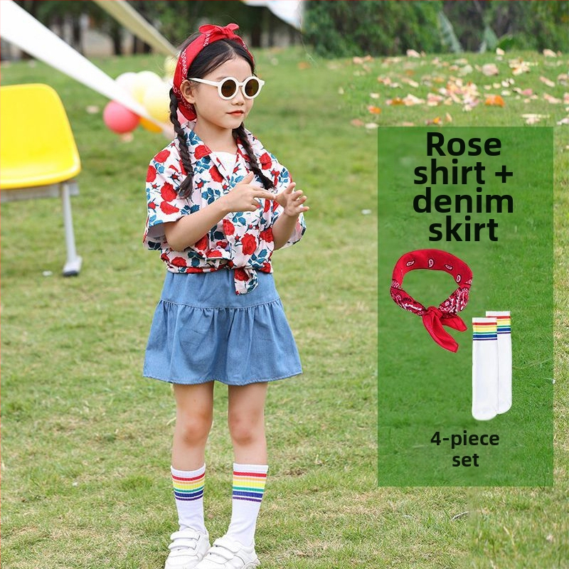 Vaikų šokių kostiumas Hong Kong stiliaus — unisex, amžiaus grupė 3-8 metų, vasara, medvilnės-poliesterio mišinys