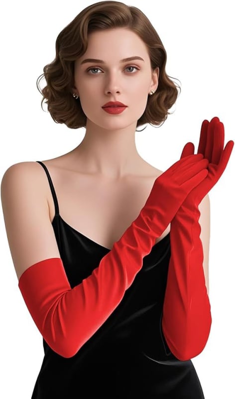 Дълги сатенени булчински ръкавици, оригинален дизайн, дамски модел, пролет 2025