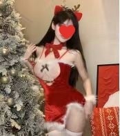 Bunnylány jelmez színpadra, női viselet, karácsonyi téma, poliészter anyag