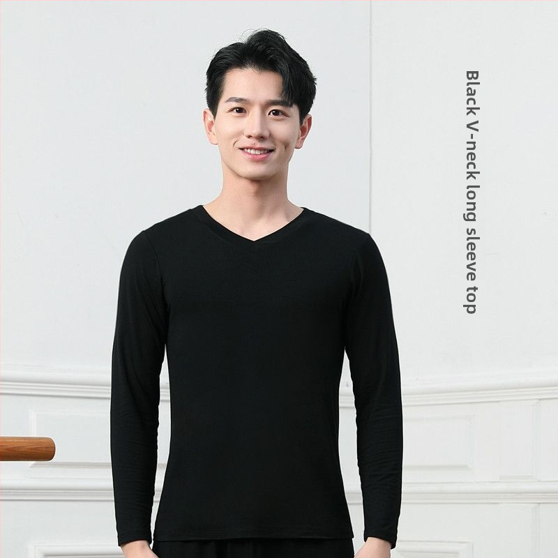 Vyrų šokių komplektas – viršus ir kelnės iš modalinio audinio, vasara, Lotynų ir etniniai šokiai