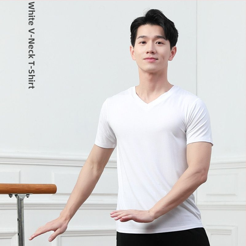 Vyrų šokių komplektas – viršus ir kelnės iš modalinio audinio, vasara, Lotynų ir etniniai šokiai