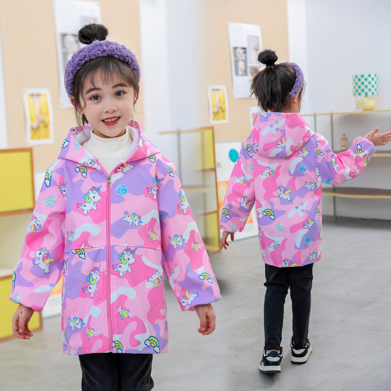 Vaikų vandeniui atspari dažymo smockas su fleece įdėklu iš poliesterio, unisex, atsparus įtrūkimams