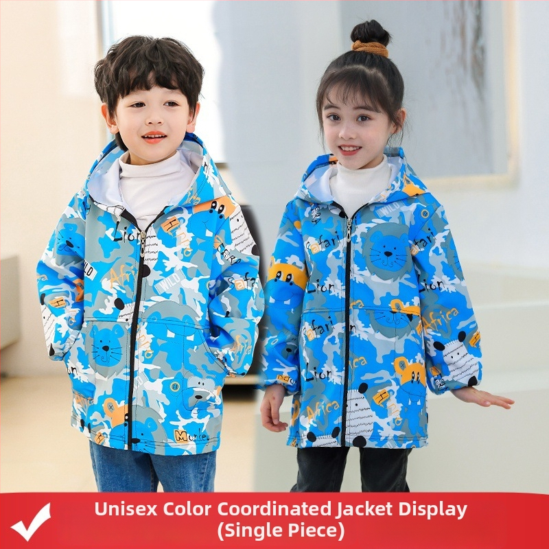 Vaikų vandeniui atspari dažymo smockas su fleece įdėklu iš poliesterio, unisex, atsparus įtrūkimams