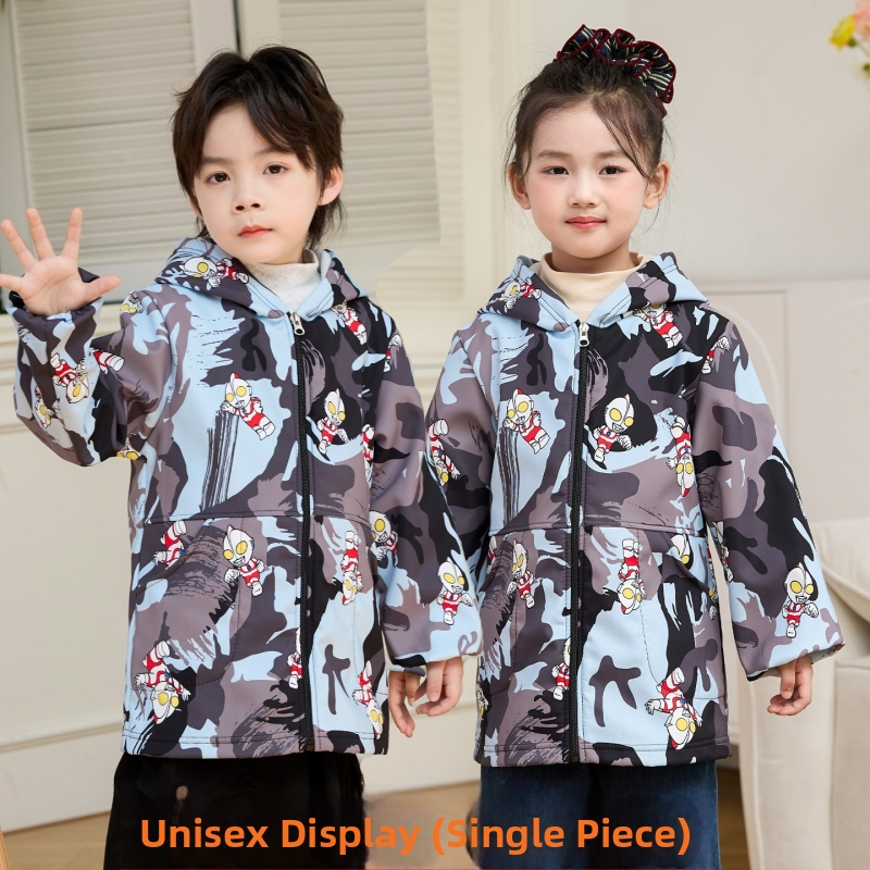 Vaikų vandeniui atspari dažymo smockas su fleece įdėklu iš poliesterio, unisex, atsparus įtrūkimams