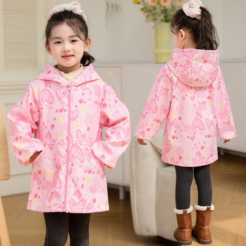 Vaikų vandeniui atspari dažymo smockas su fleece įdėklu iš poliesterio, unisex, atsparus įtrūkimams