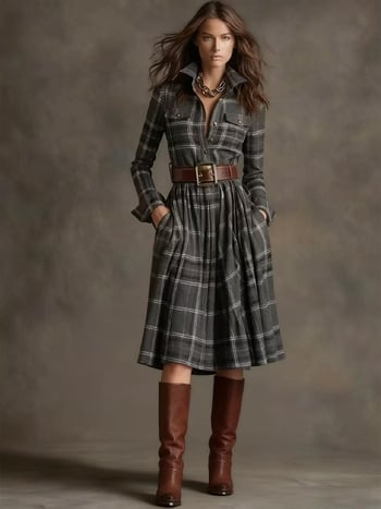 Moteriška suknelė su prancūzišku retro languotu raštu, nestandartinės formos ir diržu, dideli dydžiai, europietiško ir amerikietiško stiliaus, naujas modelis.