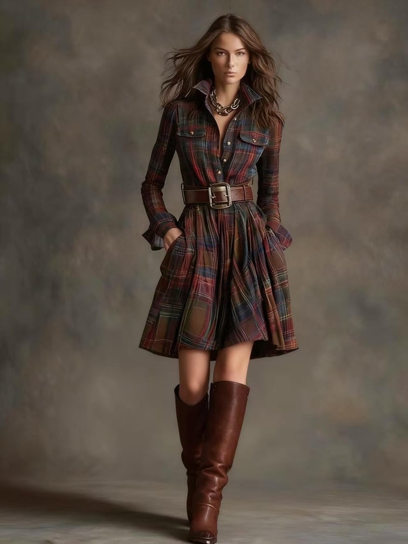 Moteriška suknelė su prancūzišku retro languotu raštu, nestandartinės formos ir diržu, dideli dydžiai, europietiško ir amerikietiško stiliaus, naujas modelis.