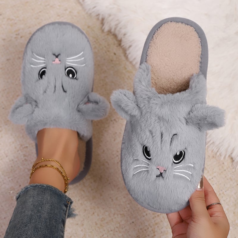 Geriausiai parduodami moteriški rudens ir žiemos 3D animacinio kačiuko pliušiniai šilti medvilniniai „Baotou“ batai, skirti naudoti tiek viduje, tiek lauke.