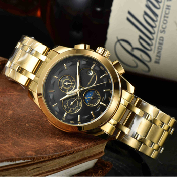 Vīriešu mehāniskais pulkstenis ar Pearl kustību, analogo displejs, safīra kristāla stikls, īsta ādas siksna