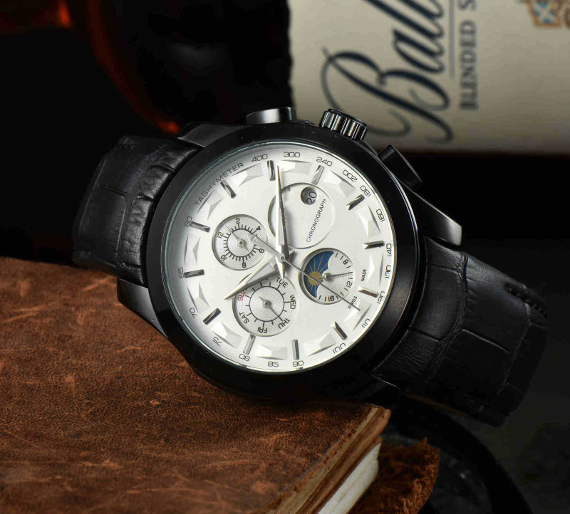 Vīriešu mehāniskais pulkstenis ar Pearl kustību, analogo displejs, safīra kristāla stikls, īsta ādas siksna