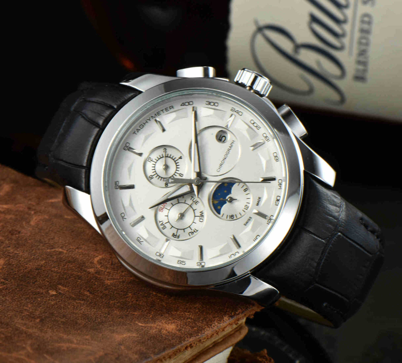 Vīriešu mehāniskais pulkstenis ar Pearl kustību, analogo displejs, safīra kristāla stikls, īsta ādas siksna