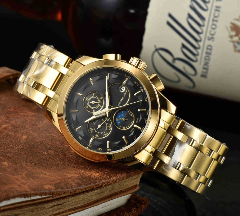 Vīriešu mehāniskais pulkstenis ar Pearl kustību, analogo displejs, safīra kristāla stikls, īsta ādas siksna