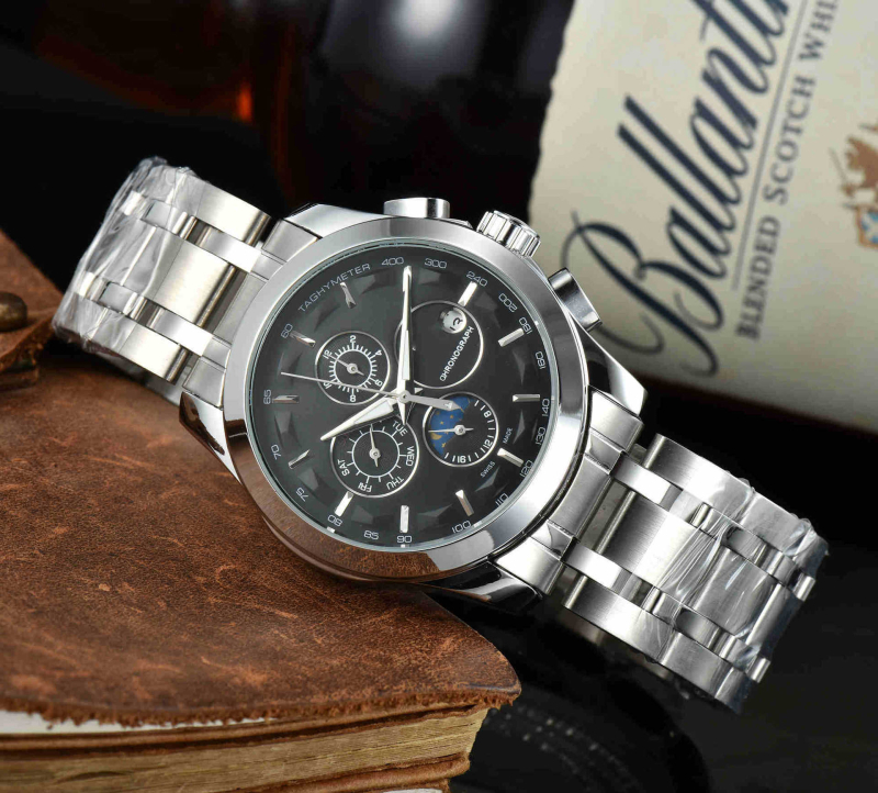 Vīriešu mehāniskais pulkstenis ar Pearl kustību, analogo displejs, safīra kristāla stikls, īsta ādas siksna