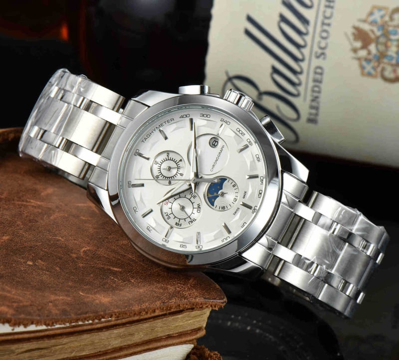 Vīriešu mehāniskais pulkstenis ar Pearl kustību, analogo displejs, safīra kristāla stikls, īsta ādas siksna