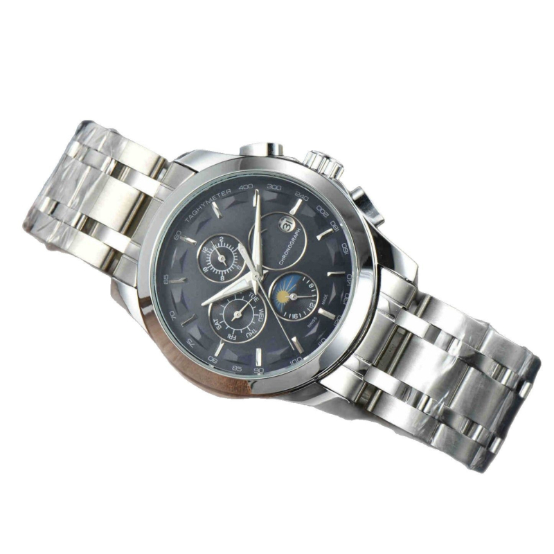 Vīriešu mehāniskais pulkstenis ar Pearl kustību, analogo displejs, safīra kristāla stikls, īsta ādas siksna