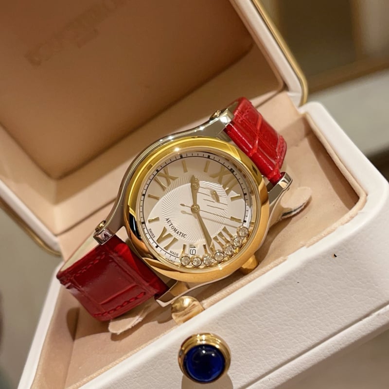 Sieviešu pulkstenis ar Swiss ETA kustību, kalendārs, 40,5 mm ciparnīca, nerūsējošā tērauda korpuss un siksna, spirāliskā krona