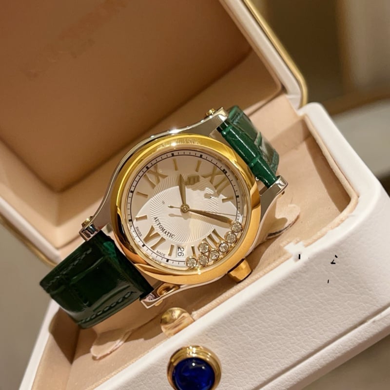 Sieviešu pulkstenis ar Swiss ETA kustību, kalendārs, 40,5 mm ciparnīca, nerūsējošā tērauda korpuss un siksna, spirāliskā krona