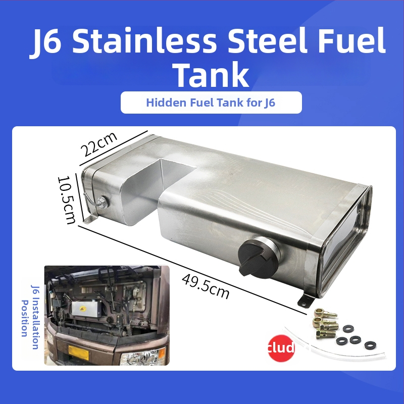 Sunkvežimio dyzelinio šildymo bakas iš nerūdijančio plieno, su stovėjimo šildytuvu, išorinis padidintas alyvos bakas