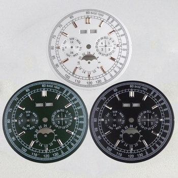 Laikrodžio priedas refitui su šešiais rodykliais, mėnulio faze ir püsikalendoriumi, skirtas verslo laikrodžiams