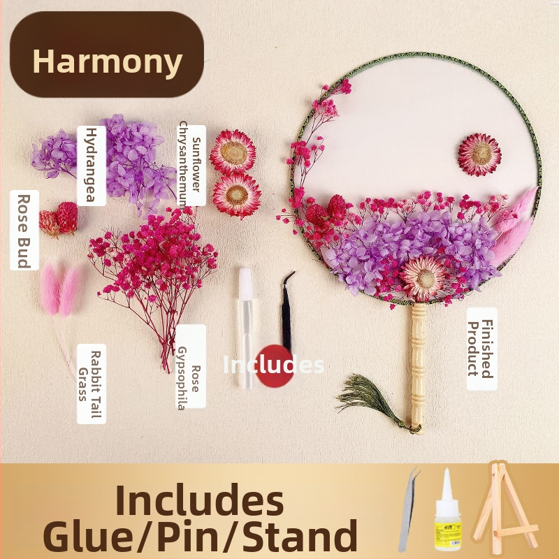 DIY lillekunsti komplekt kuivatatud lilledega pruutfänni jaoks (Tootemärk: Unique; Toote kood: 9sgrrgenlnddjdou4+u73ewxcyc=fan; Materjal: Muu; Liik: Hortensia) – Emadepäev