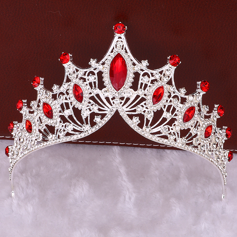 Tiara vintage baroc – aliaj, placare electrolitică, cristale