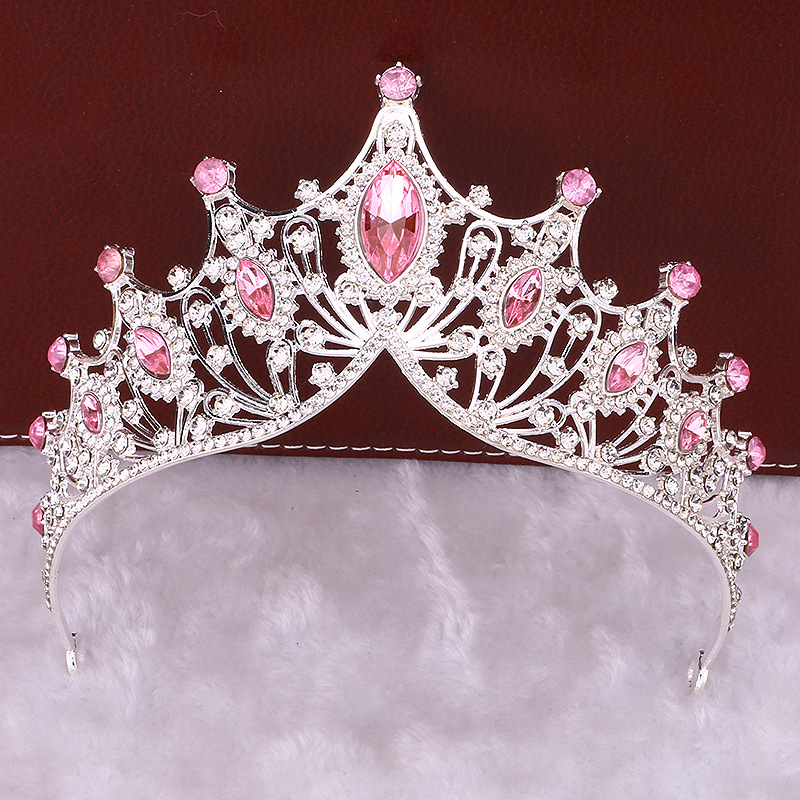 Tiara vintage baroc – aliaj, placare electrolitică, cristale