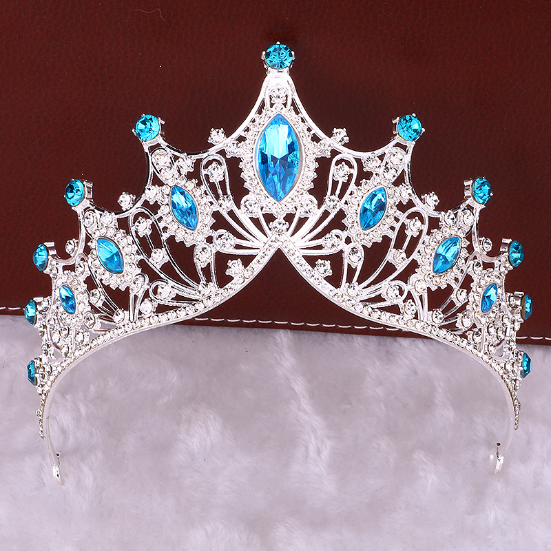 Tiara vintage baroc – aliaj, placare electrolitică, cristale