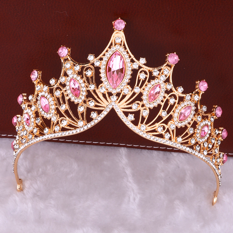 Tiara vintage baroc – aliaj, placare electrolitică, cristale