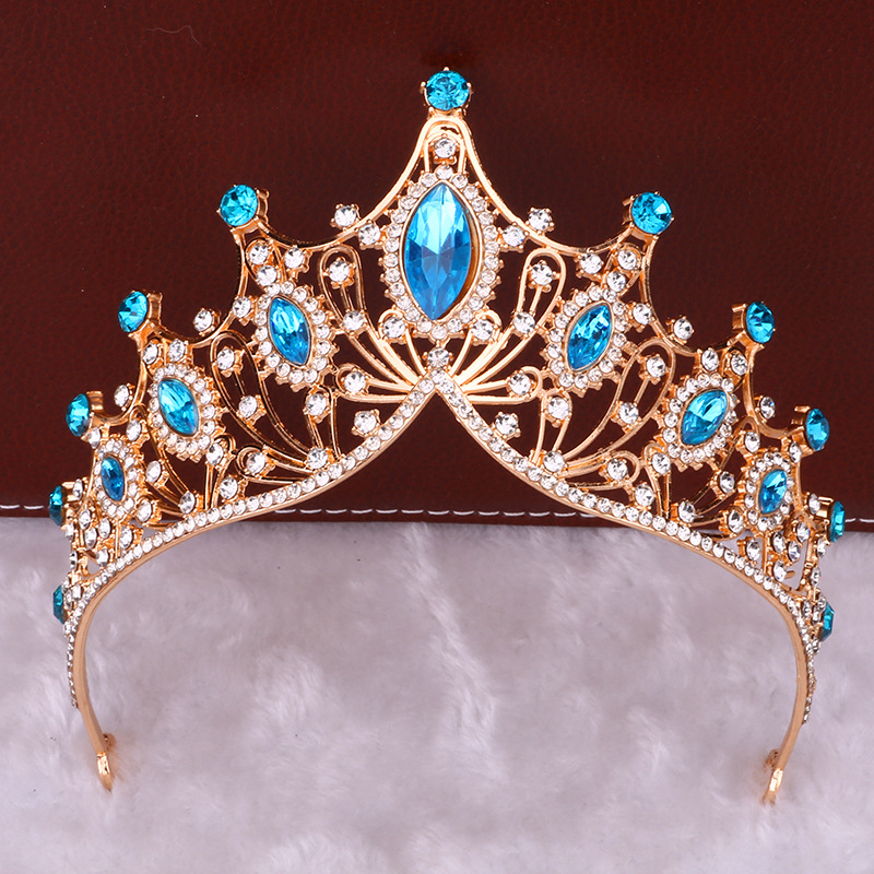 Tiara vintage baroc – aliaj, placare electrolitică, cristale