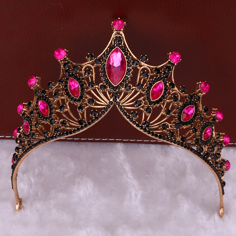 Tiara vintage baroc – aliaj, placare electrolitică, cristale