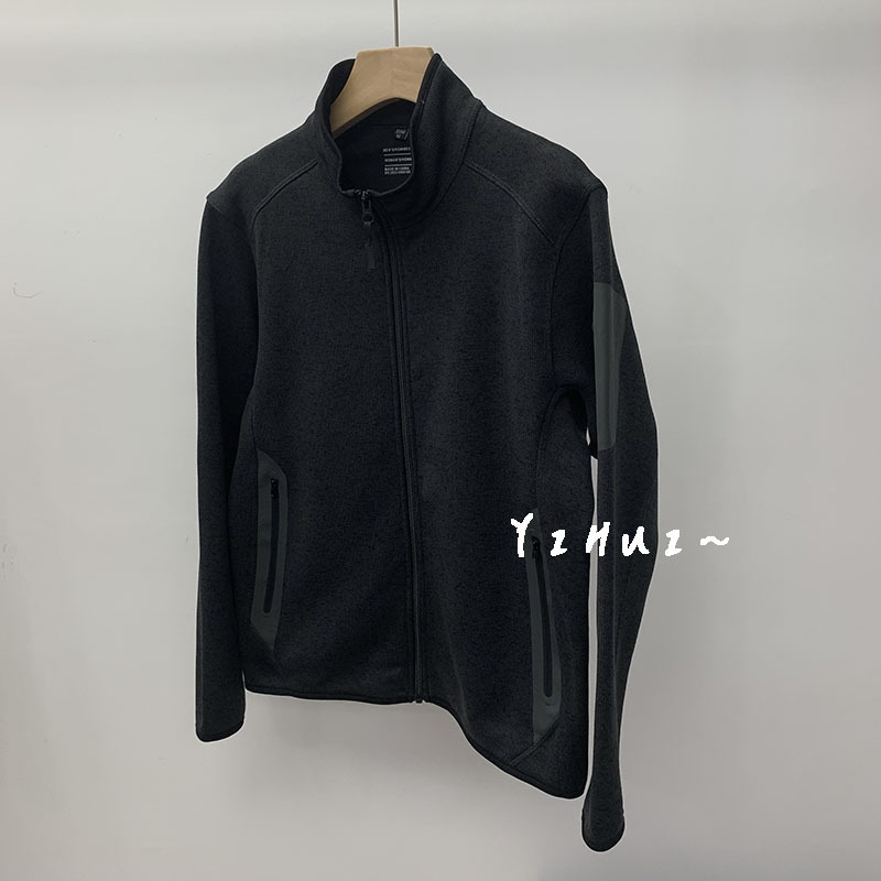 Fleece dukserica s kapuljom, jednobojna boja, polo ovratnik, dugi rukavi s krojem princes, normalna duljina (50–65 cm), jesen-zima 2025, materijal: akrilna vlakna i poliester, za žene