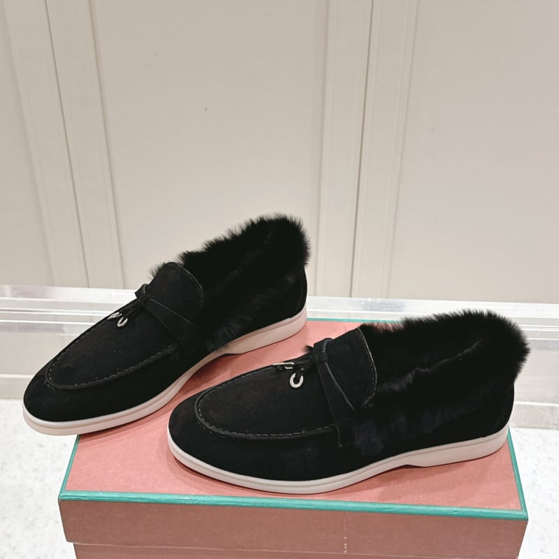 Téli slip-on loaferek nőknek, szőrös belsővel, gyapjú bélés, felső rész juh velúr, alacsony sarok