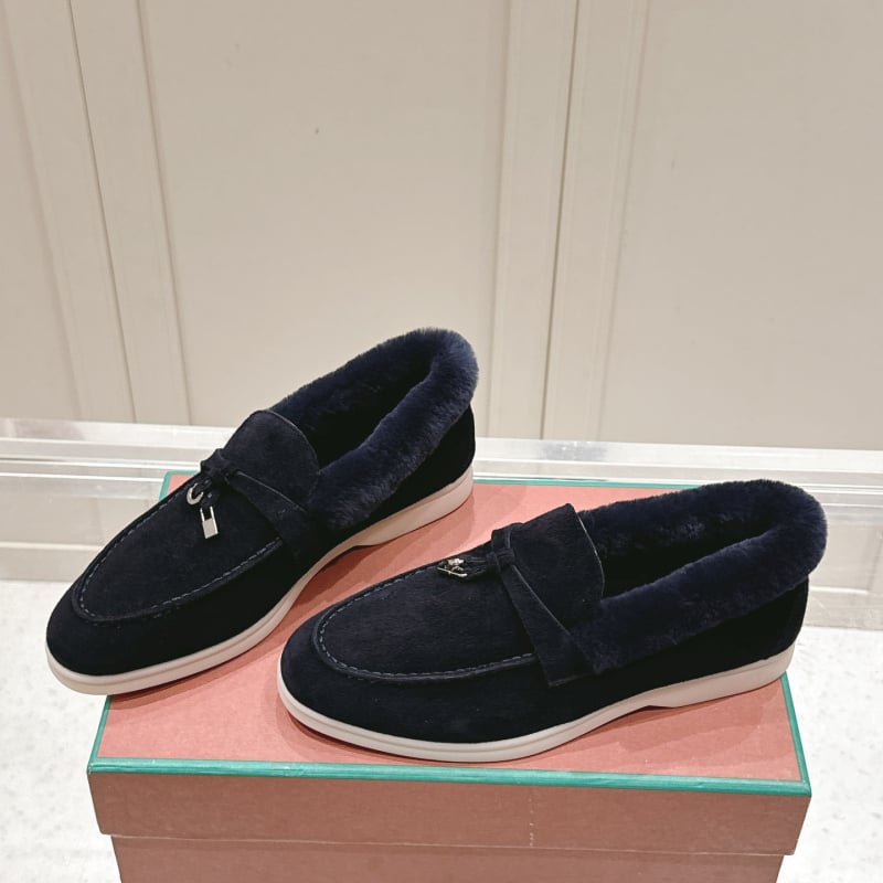 Téli slip-on loaferek nőknek, szőrös belsővel, gyapjú bélés, felső rész juh velúr, alacsony sarok