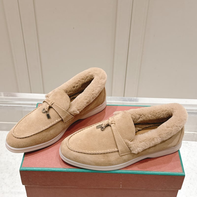 Téli slip-on loaferek nőknek, szőrös belsővel, gyapjú bélés, felső rész juh velúr, alacsony sarok