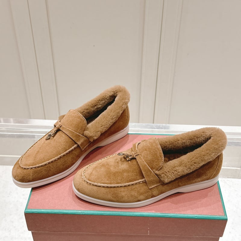 Téli slip-on loaferek nőknek, szőrös belsővel, gyapjú bélés, felső rész juh velúr, alacsony sarok