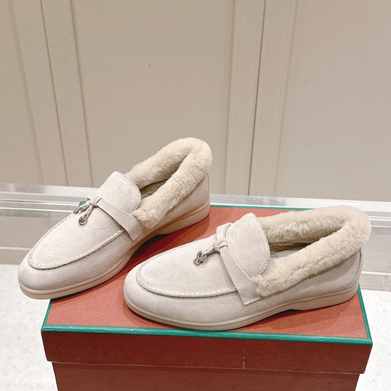 Téli slip-on loaferek nőknek, szőrös belsővel, gyapjú bélés, felső rész juh velúr, alacsony sarok