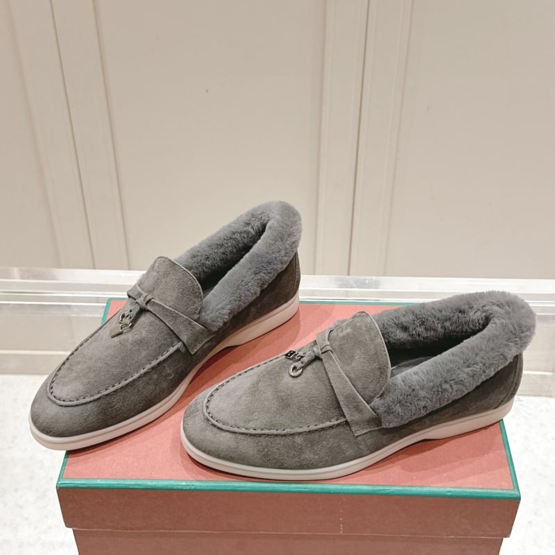 Téli slip-on loaferek nőknek, szőrös belsővel, gyapjú bélés, felső rész juh velúr, alacsony sarok