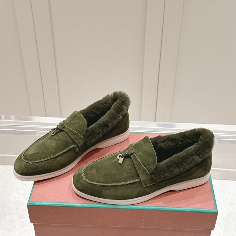 Téli slip-on loaferek nőknek, szőrös belsővel, gyapjú bélés, felső rész juh velúr, alacsony sarok