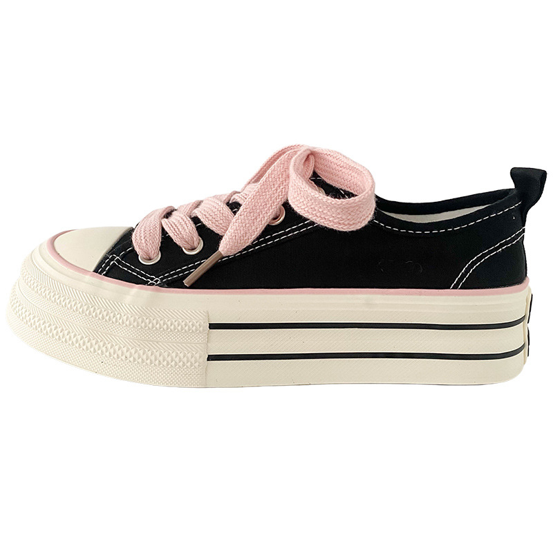 Moterų drobiniai sportbačiai, žemas viršus, vulkanizuota stora gumos pada, raišteliai, kvėpuojanti vidinė medžiaga