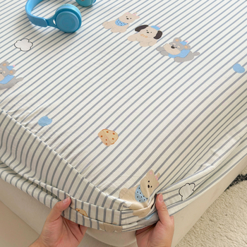 Cuvertură de pat din bumbac 100%, cu model desen animat, imprimare și vopsire reactive, țesătură vopsită