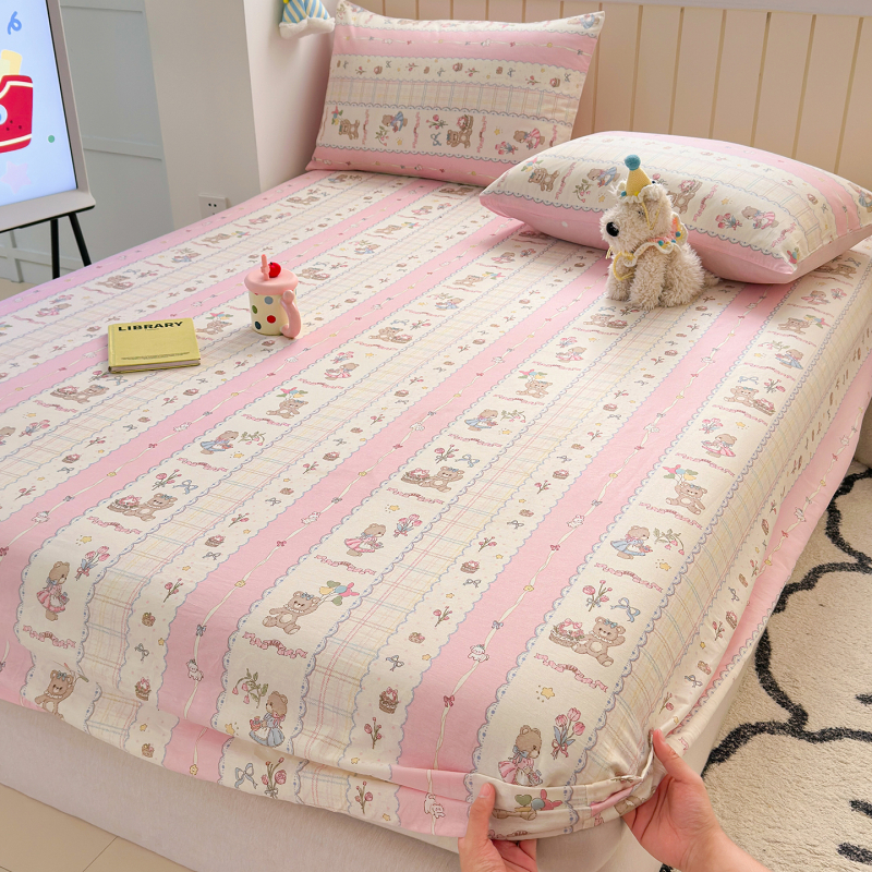 Cuvertură de pat din bumbac 100%, cu model desen animat, imprimare și vopsire reactive, țesătură vopsită