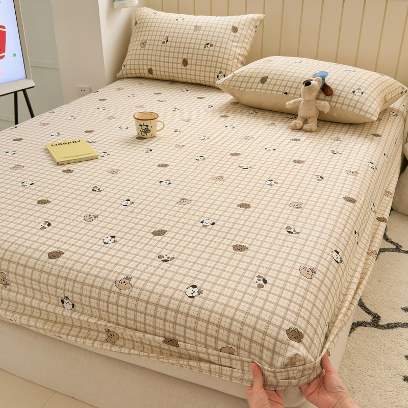 Cuvertură de pat din bumbac 100%, cu model desen animat, imprimare și vopsire reactive, țesătură vopsită