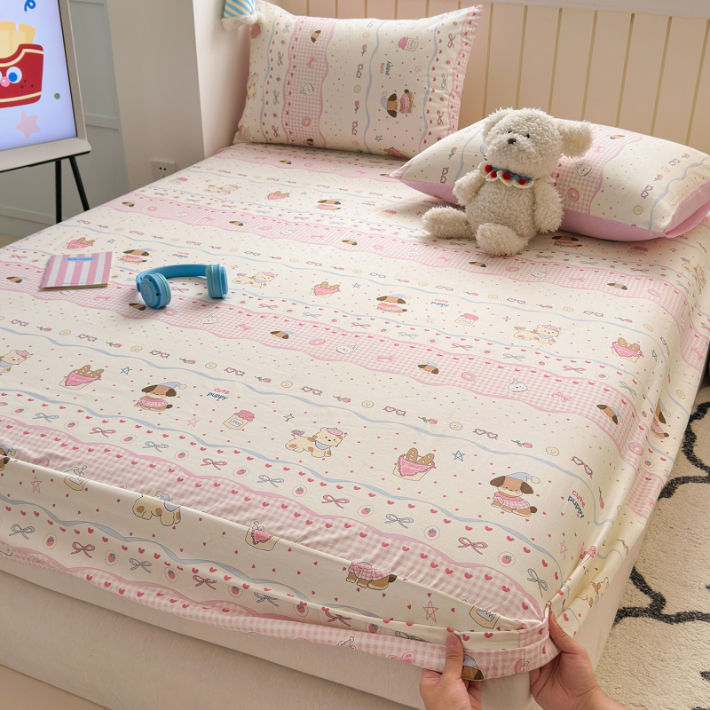 Cuvertură de pat din bumbac 100%, cu model desen animat, imprimare și vopsire reactive, țesătură vopsită