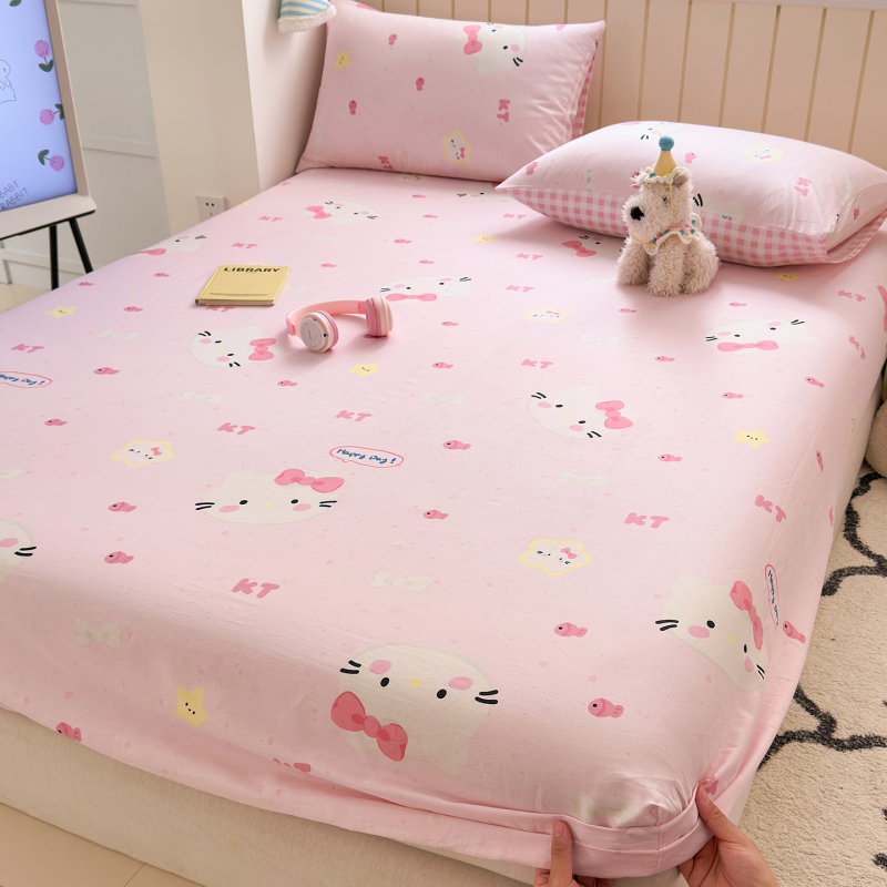 Cuvertură de pat din bumbac 100%, cu model desen animat, imprimare și vopsire reactive, țesătură vopsită