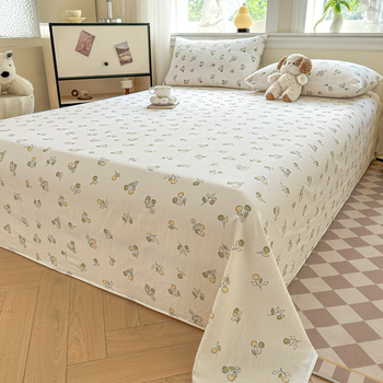 3-dijelni set posteljine: 100% pamuk, oprani, dvostruka gaz, 60 vlakana, cvjetni uzorak