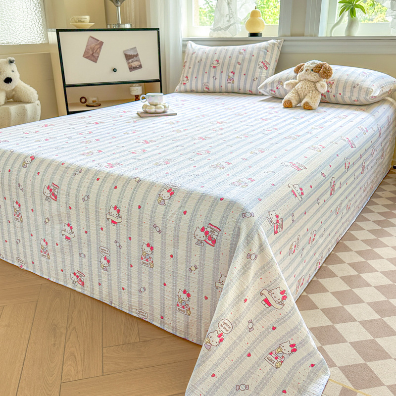 3-dijelni set posteljine: 100% pamuk, oprani, dvostruka gaz, 60 vlakana, cvjetni uzorak