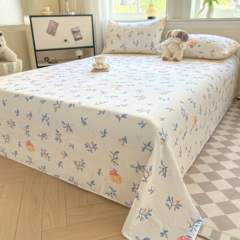 3-dijelni set posteljine: 100% pamuk, oprani, dvostruka gaz, 60 vlakana, cvjetni uzorak