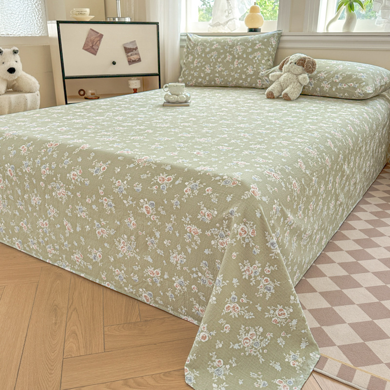 3-dijelni set posteljine: 100% pamuk, oprani, dvostruka gaz, 60 vlakana, cvjetni uzorak